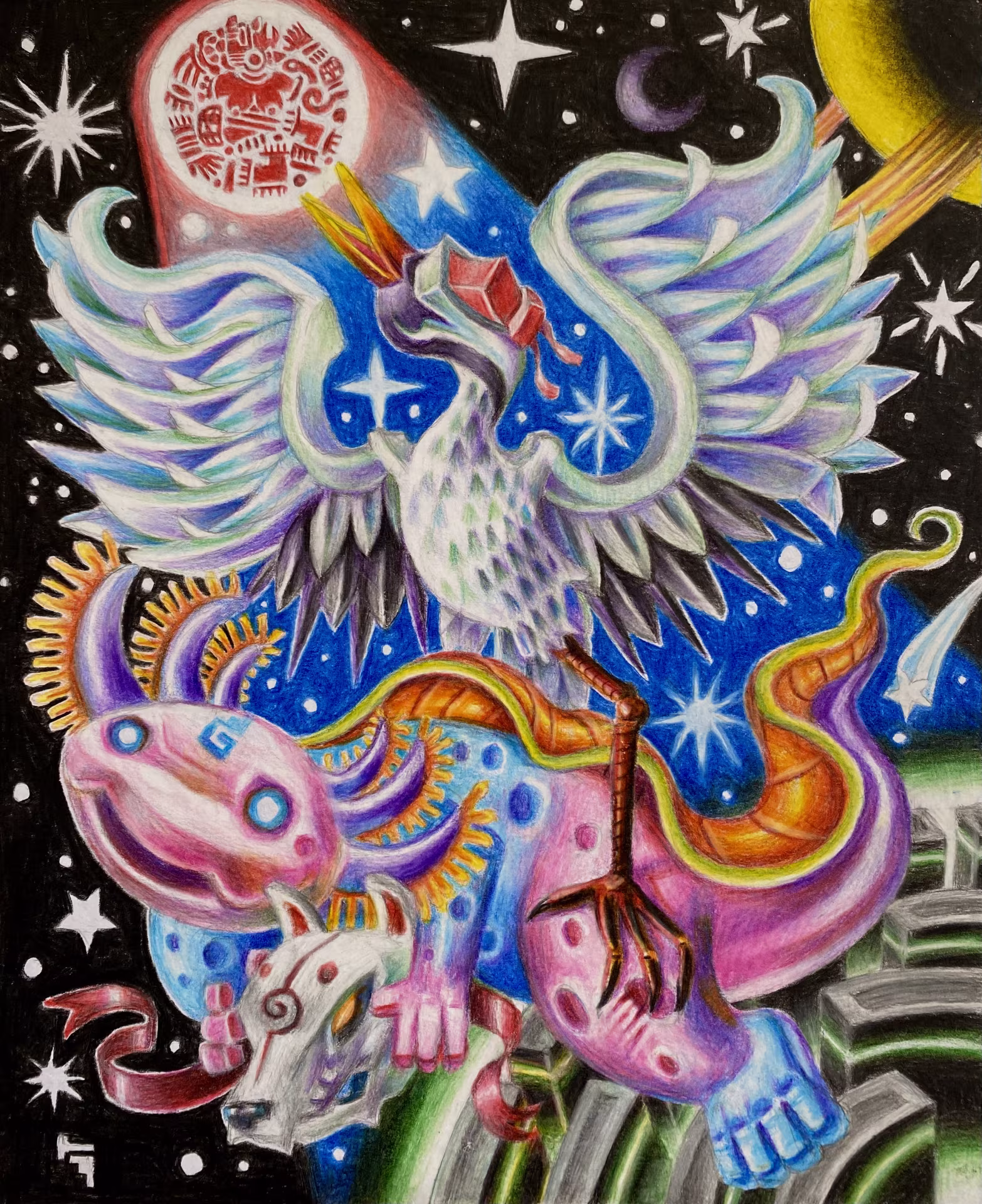 La grulla y el ajolote