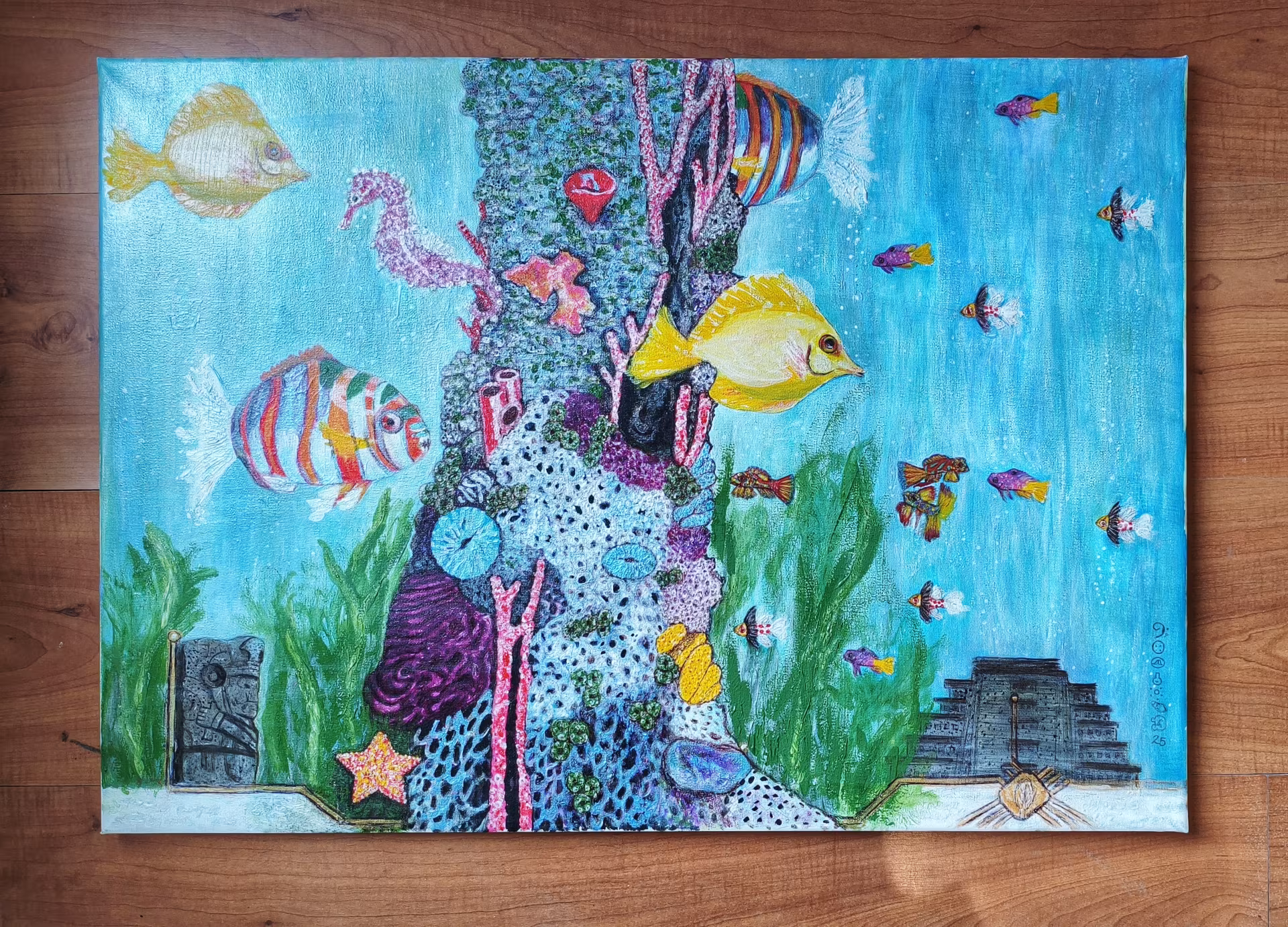 El mar que baila con colores