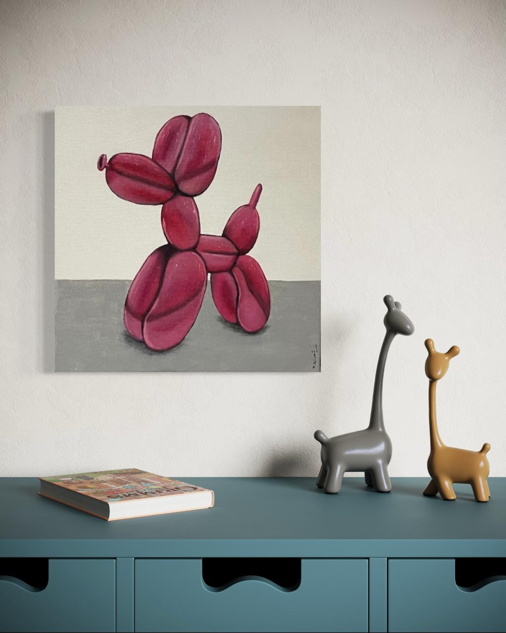 Pink ballon dog